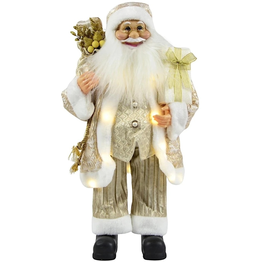 KOOPMAN SVĒTAIS NIKOLAJS DEKORATĪVĀ FIGŪRA 60 CM AR LED APGAISMOJUMU ZELTA KRĀSĀ – 2
