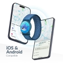 Beeep OneTag Apple Find My & Android Tracker - Ремешок для запястья детей с липучкой Дельфин