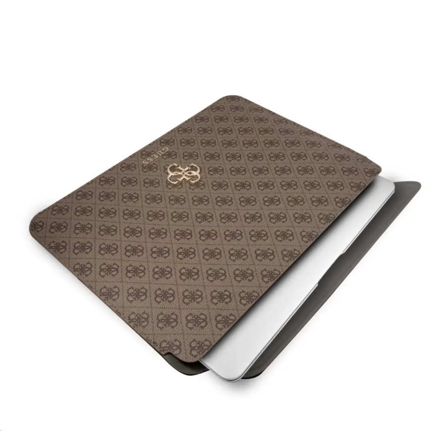 Guess 4G Metal Logo nešiojamojo kompiuterio dėklas 13" rudas – 3
