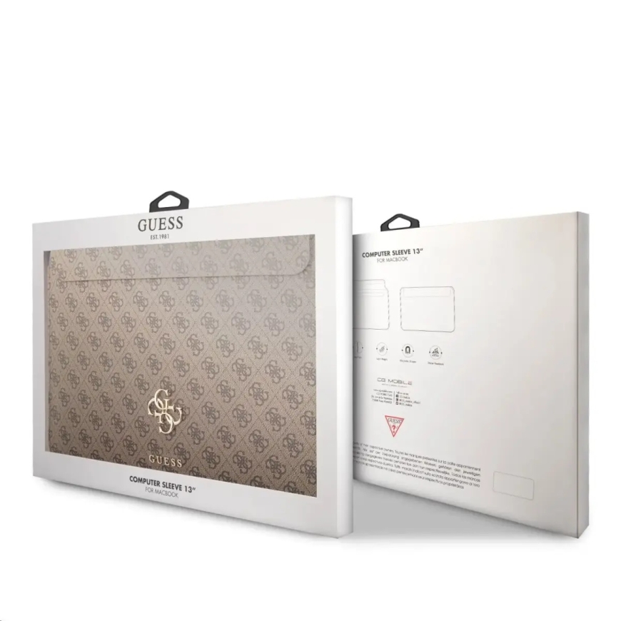 Guess 4G Metallilogo kannettavan tietokoneen suojakotelo 13" ruskea – 4