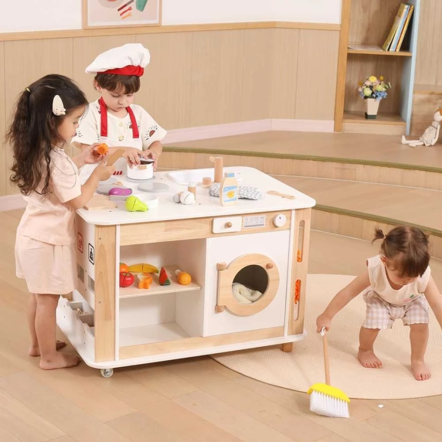 Viga Toys Interactive Kitchen and Cleaning Station for Kids Viga – 4