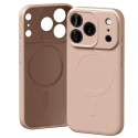 Mercury Semi-Silicon phone case with MagSafe support for Samsung Galaxy A57 (A576) pink beige