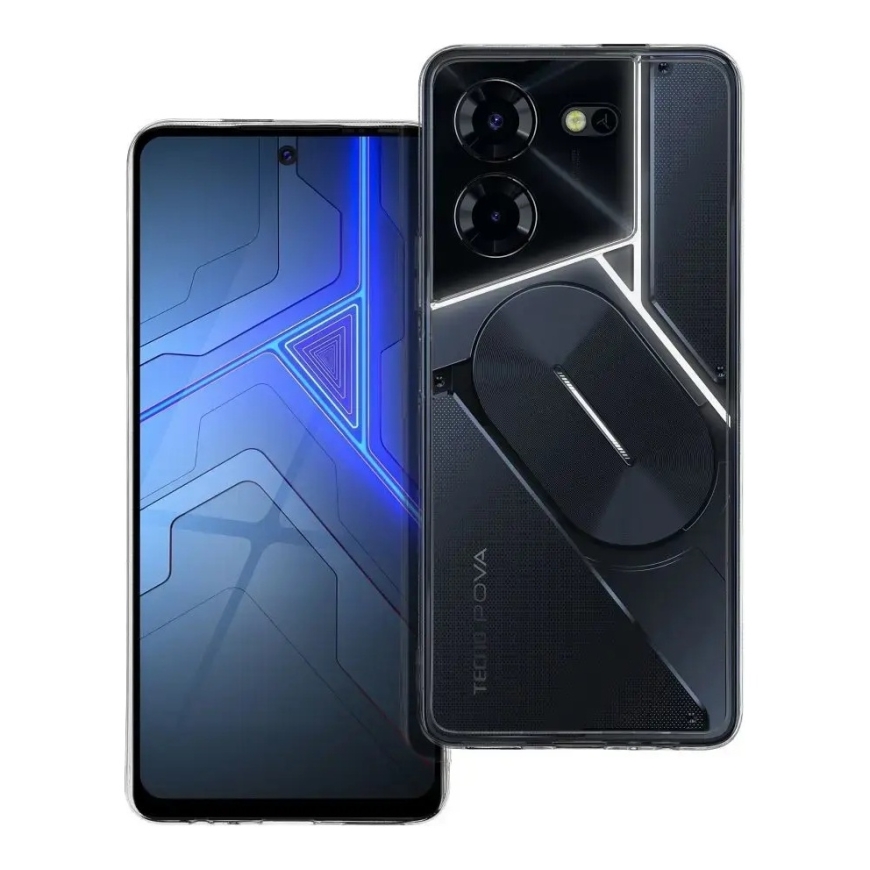 SKAIDRUS 2 mm dėklas TECNO Pova 5 PRO (kameros apsauga) skaidrus