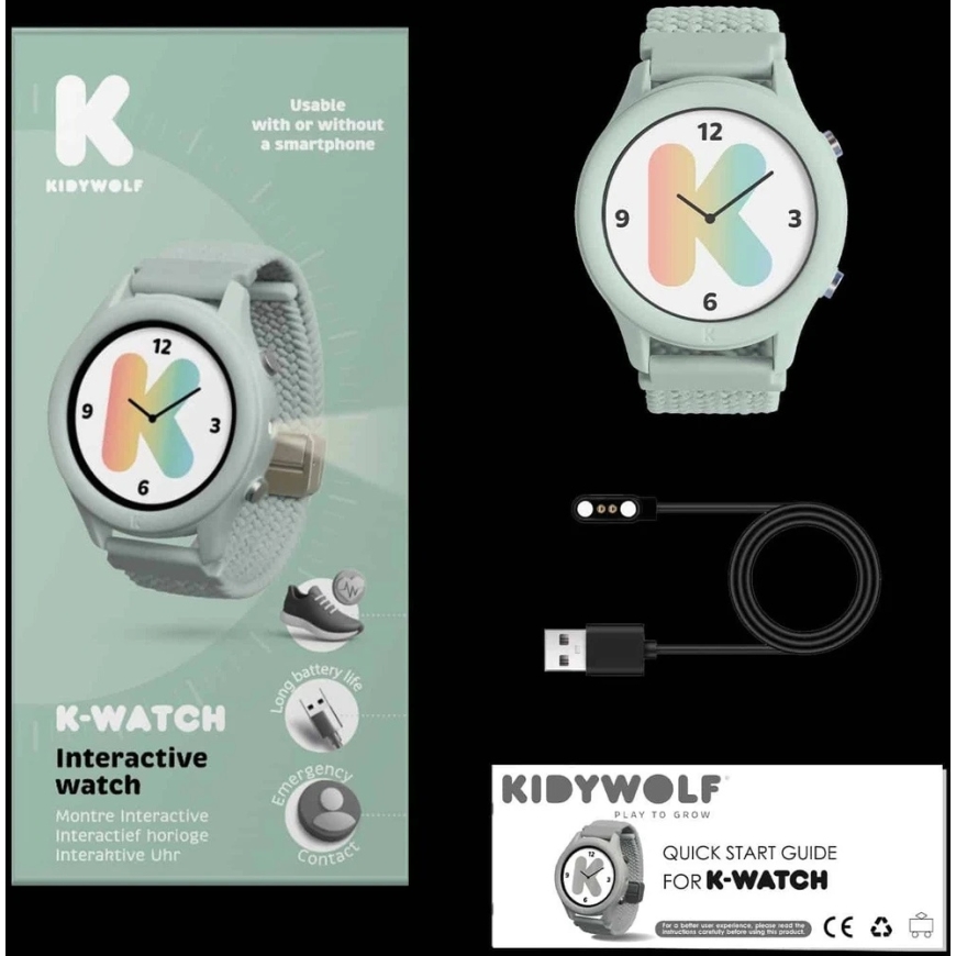KIDYWOLF Interactive Children's Smart Watch, Green, K-WATCH-GR