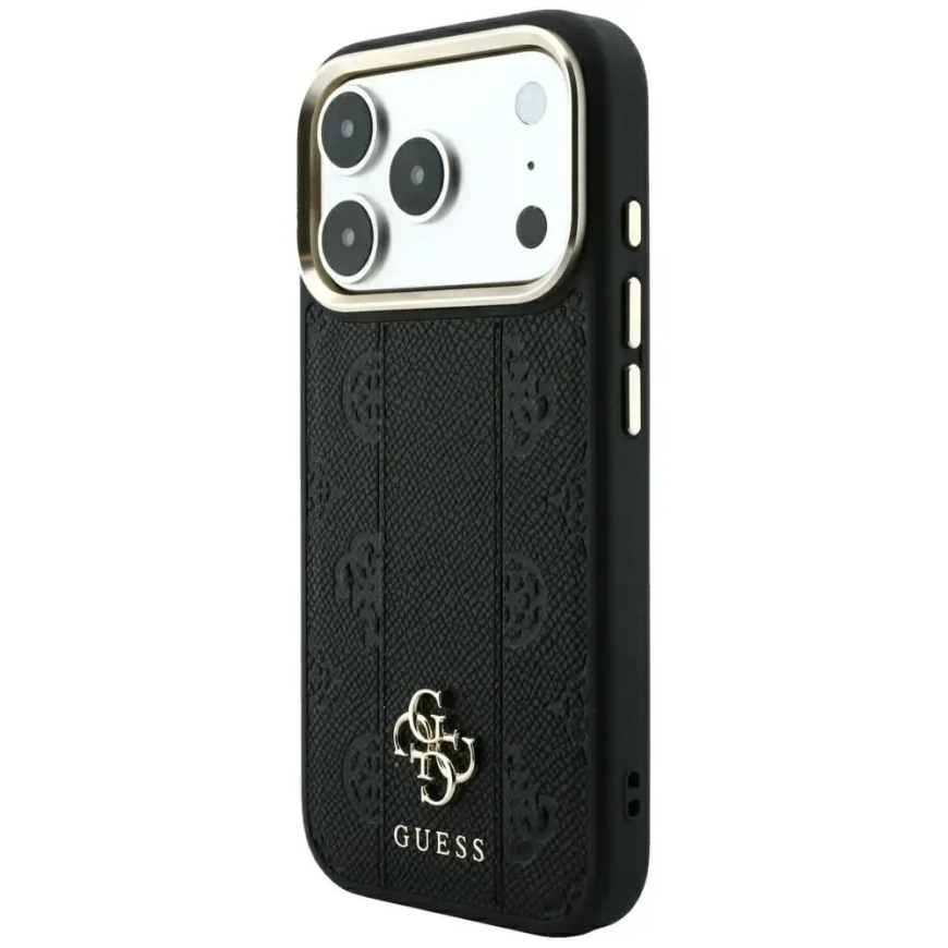 Guess Stripe Peony 4G Logo maciņš ar MagSafe atbalstu telefonam iPhone 18 Pro Max | iPhone 17 Pro Max melns – 2