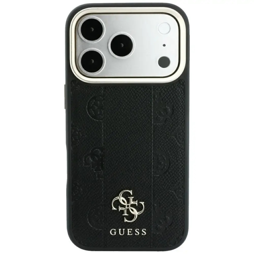 Guess Stripe Peony 4G Logo telefono dėklas su MagSafe palaikymu iPhone 18 Pro Max | iPhone 17 Pro Max juodas – 3