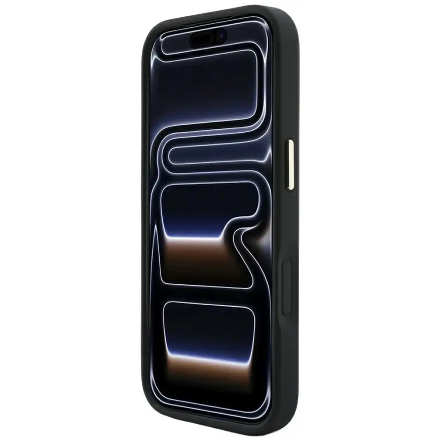 Guess Stripe Peony 4G Logo -puhelinsuojus MagSafe-tuen kanssa iPhone 18 Pro Max | iPhone 17 Pro Max musta – 5