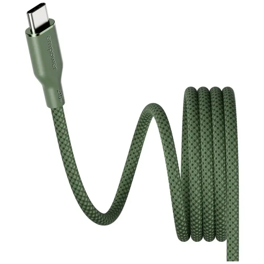 PanzerGlass Magnetic провод для передачи данных и зарядки | USB-C на USB-C | 240W | 1.5m | зелёный – 3