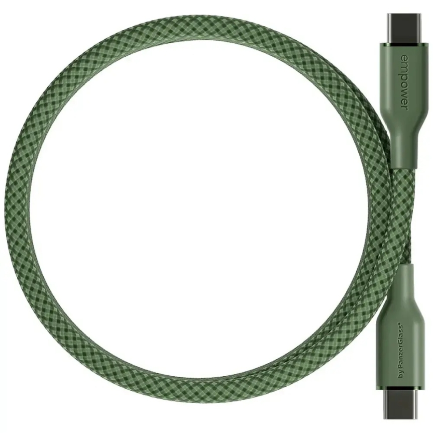 PanzerGlass Magneettinen tiedonsiirto- ja latauskaapeli | USB-C - USB-C | 240W | 1,5 m | vihreä – 4