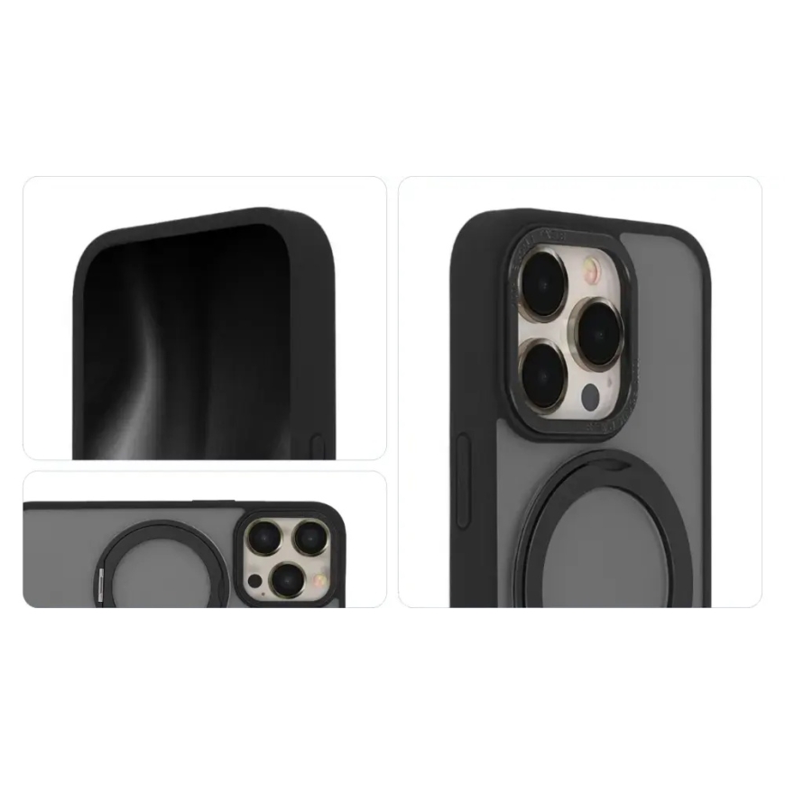 Secure Spinning Mag telefoni ümbris MagSafe toe ja iPhone 15 Plus must – 4