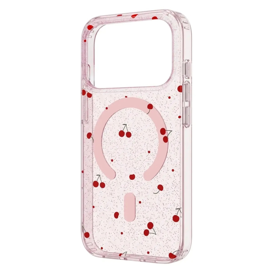 Cherry Mag Glitter maciņš ar MagSafe atbalstu telefonam iPhone 11 sarkans – 4