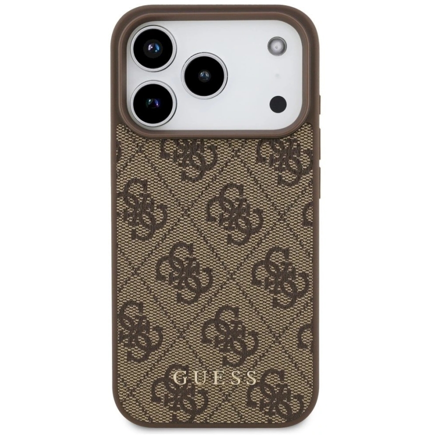 Dėklas Guess 4G Classic skirtas iPhone 18 Pro / iPhone 17 Pro rudas – 4