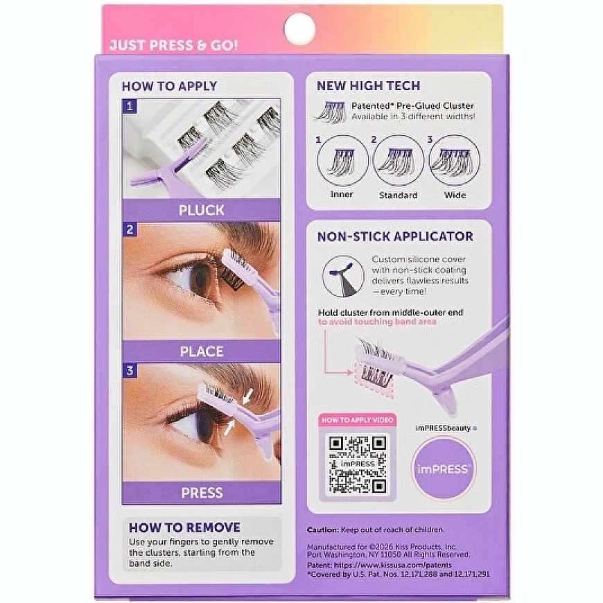 Kiss My Face KISS imPRESS Pre-glued Cluster Multi 02 Lash Clusters – 4