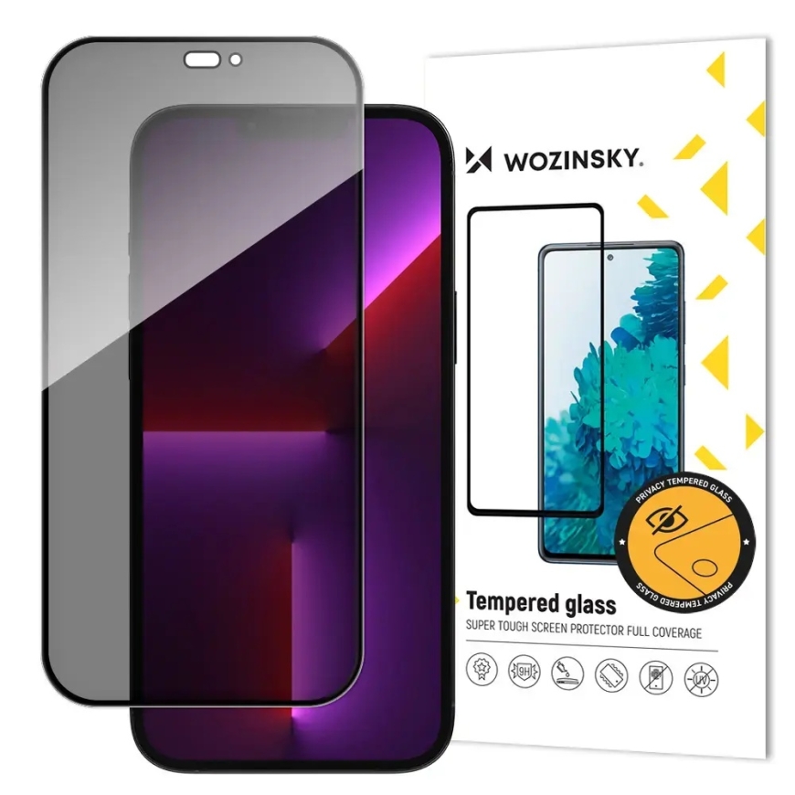 Wozinsky Privacy klaas Kaaren klaas iPhone 14 Pro jaoks koos antipõhikaitse filtriga