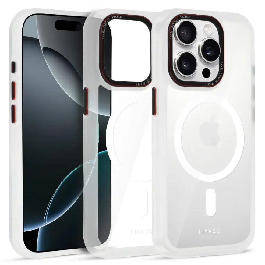 Liavec Hybrid чехол с поддержкой MagSafe для телефона iPhone 15 Pro Max прозрачный – 2