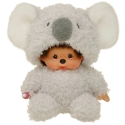 MONCHHICHI Pliušinė beždžionėlė su koalos kostiumu, 18 cm MONCHHICHI Pliušinė beždžionėlė su koalos kostiumu, 18 cm