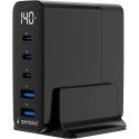 GEMBIRD 5-port 140 W GaN USB fast charger black