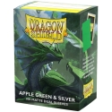 Dragon Shield: Standardsuurduaalfooliumid: Õun Roheline & Hõbedane [Matt] (100 fooliumit)