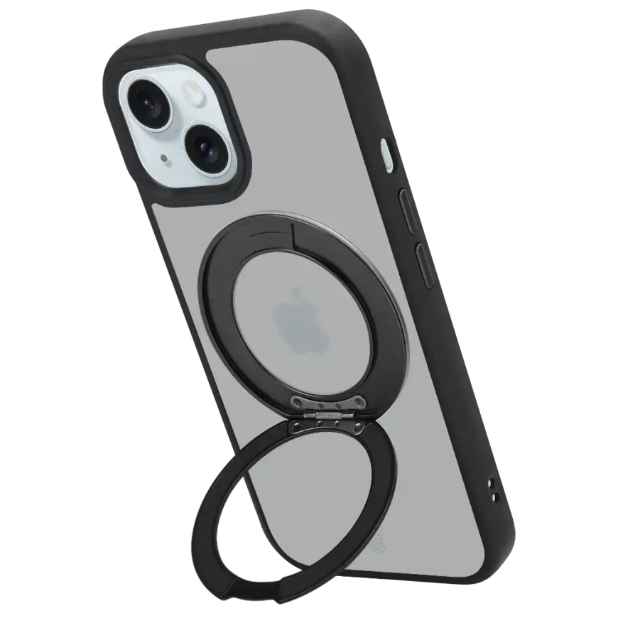 Taktiskais MagForce Hyperstand vāks Apple iPhone 15 asfalta krāsā – 3