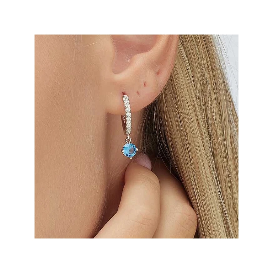 Brosway Fancy Freedom Blue FFB82 round single earring – 2