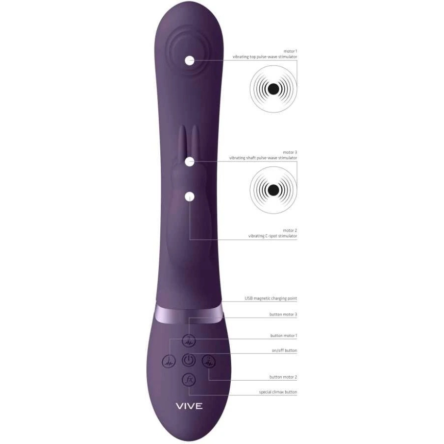Vive By Shots Vive May - Pulse-Wave & C-spot & G-Spot Rabbit - Violets – 4