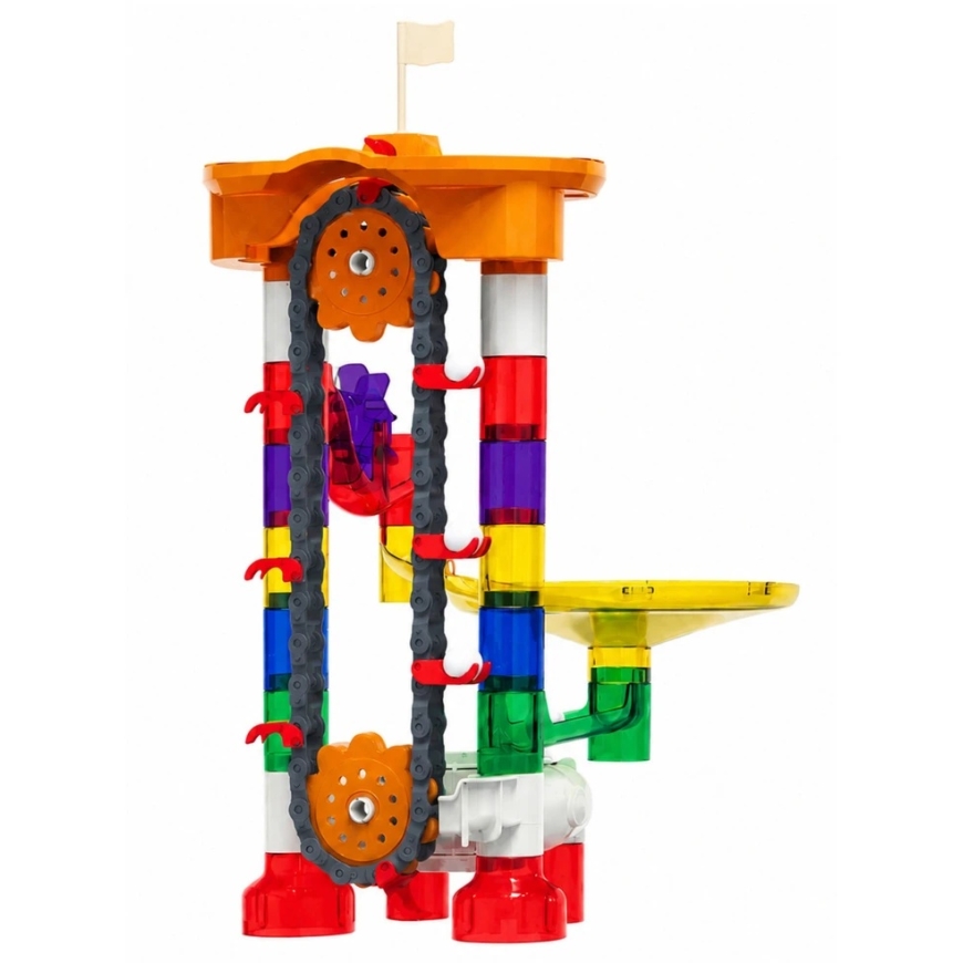 Lean Toys Rakennussarja automaattisella pallin nostolla, monivärinen, 85 palaa – 3