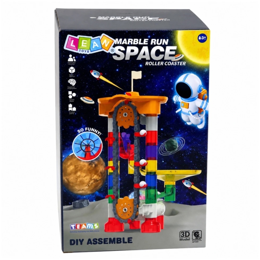 Lean Toys Constructor with Automatic Ball Lift, Multicolored, 85 Pieces – 4