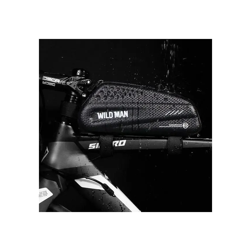 WILDMAN traveling bag for bike frame with zipper 1L EX black – 3