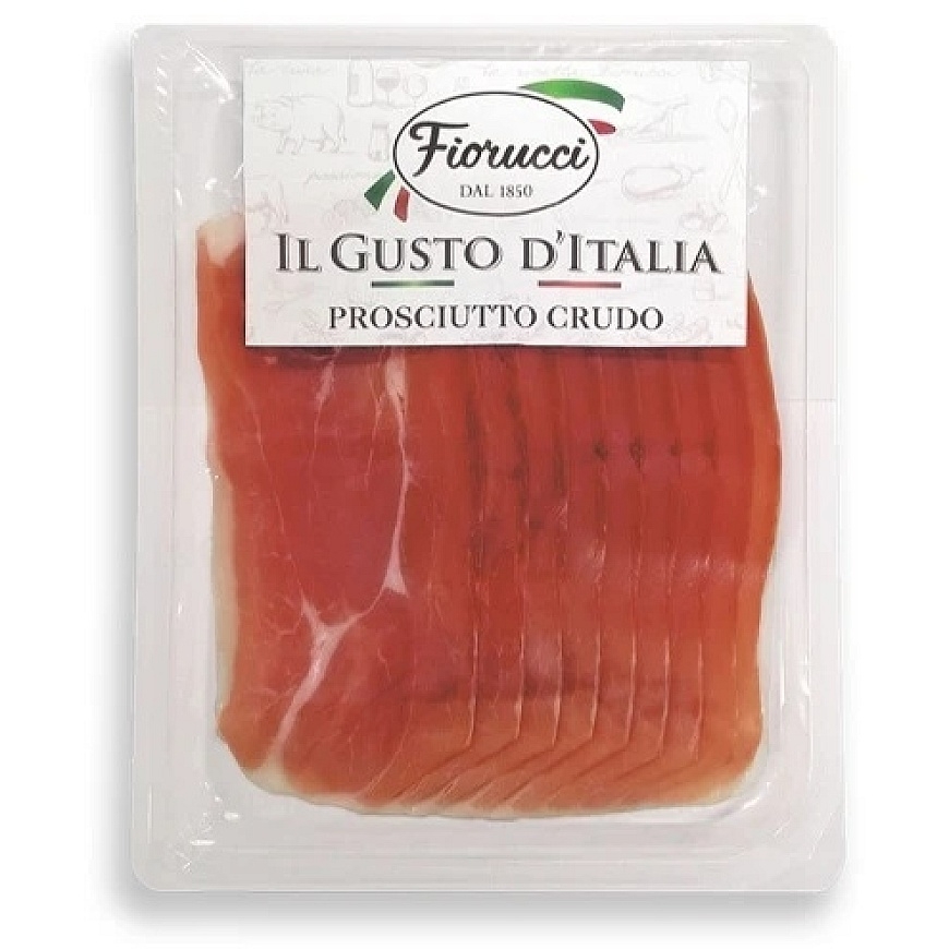 Vytintas kiaulienos kumpis FIORUCCI Prosciutto Crudo, griežinėliais, 80 g – 2