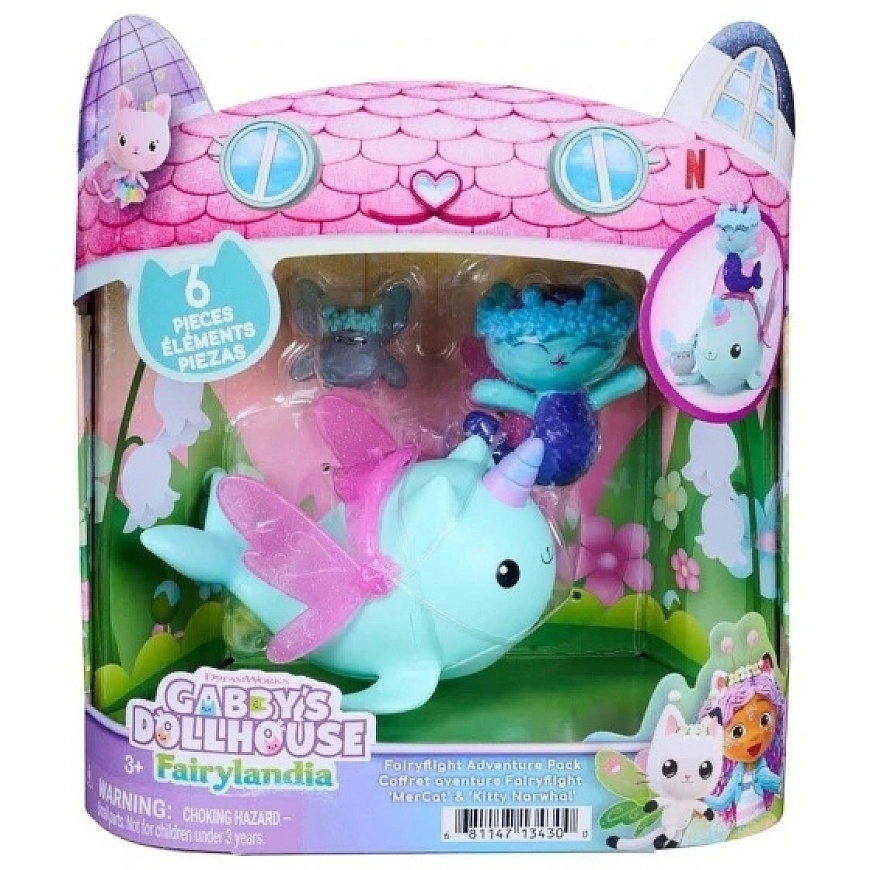 Gabby's Dollhouse Mercat and Narwhal Figure Set – 2