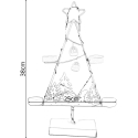 Koopman Ziemassvētku dekorācija Metāla svečturis ar LED eglīti 38 cm baltā krāsā Koopman Ziemassvētku dekorācija Metāla svečturis ar LED eglīti 38 cm baltā krāsā