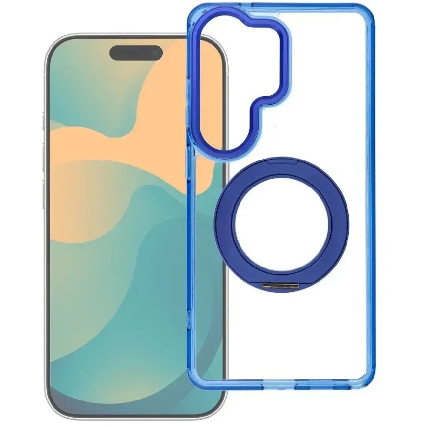 OEM-kotelo Samsung S26 Frame Circle Stand, MagSafen yhteensopiva, tummansininen