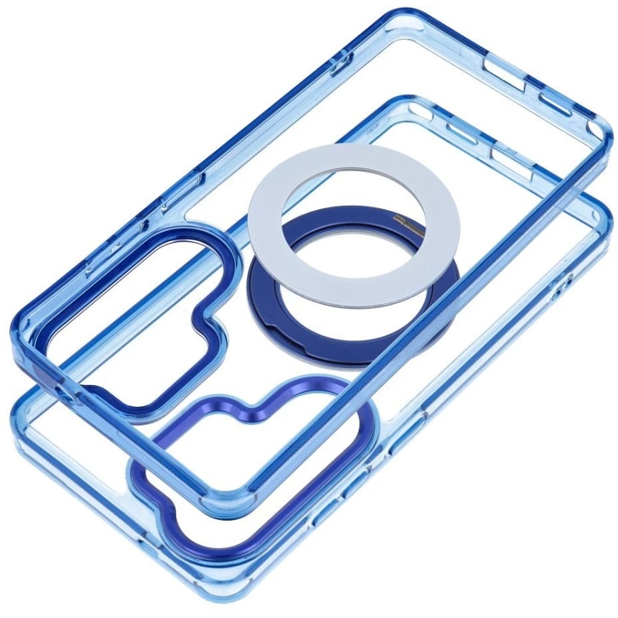 OEM Case Samsung S26 Frame Circle Stand, compatible with MagSafe, dark blue – 4