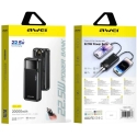 Išorinė baterija Awei PA-93 20000mAh 22,5W PD 2xUSB-C + kabelis juodos spalvos Išorinė baterija Awei PA-93 20000mAh 22,5W PD 2xUSB-C + kabelis juodos spalvos