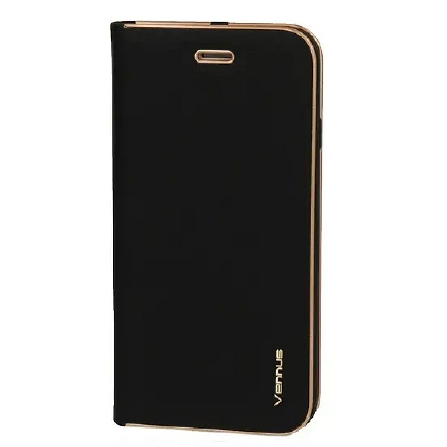 Vennus чехол-книжка с рамкой для телефона iPhone 14 Plus чёрный