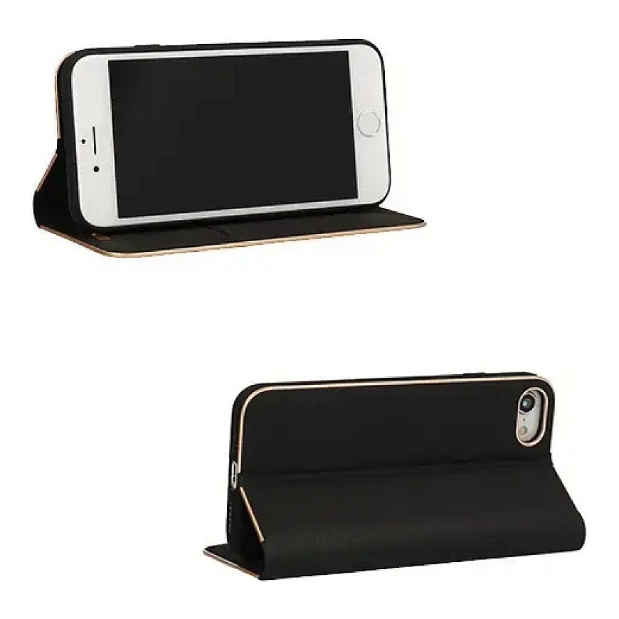 Vennus-kirjakotelo puhelimelle kehykseen iPhone 14 Plus musta – 3