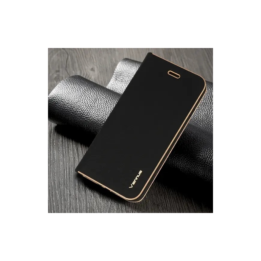 Vennus book type phone case with frame for iPhone 14 Plus black – 5