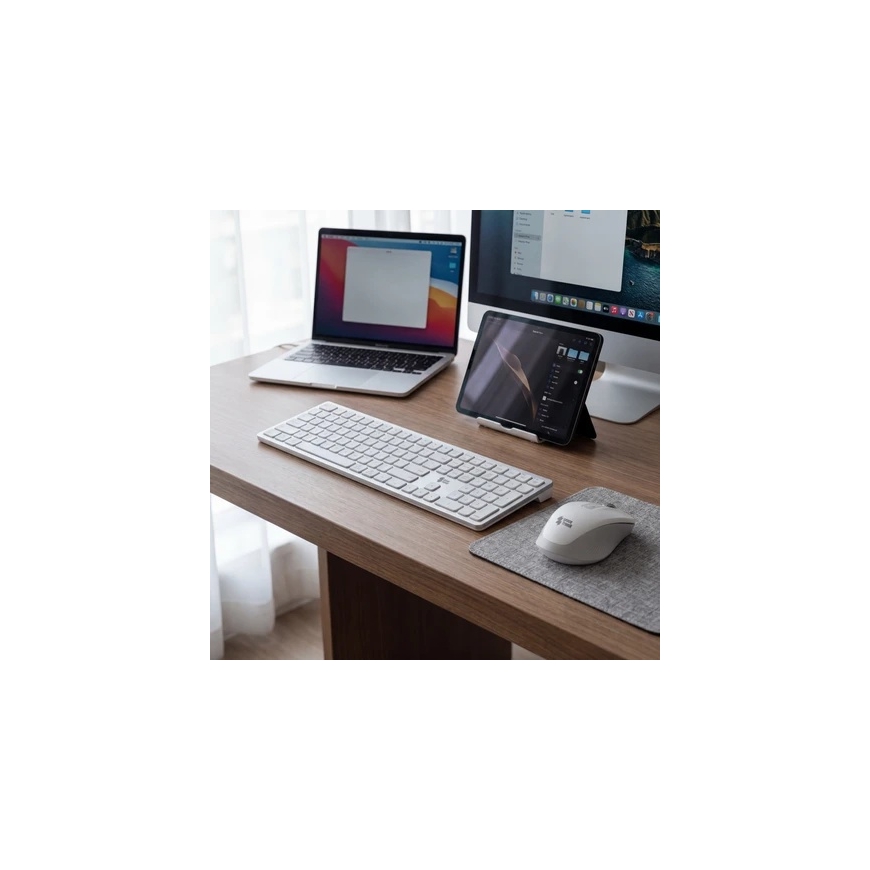 Spacetronik Keyboard and Mouse Set EZZY 02 AI White