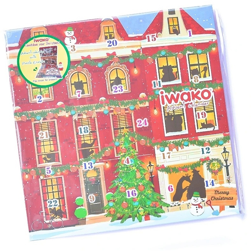 Japanese IWAKO Advent Calendar with 24 Erasers-Puzzles ER-ADV011 – 2