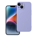 Silicone Mag Cover phone case with MagSafe support for iPhone 14 purple
