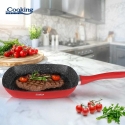 Source aluminum grill pan 28x4cm, red stone, "Cooking by Heinner" Source aluminum grill pan 28x4cm, red stone, "Cooking by Heinner"