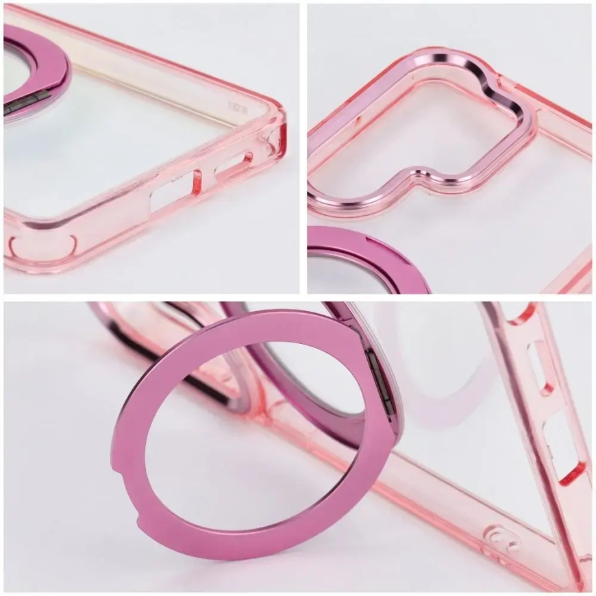 Case for Samsung A17 / A18 Frame Circle Stand compatible with MagSafe pink – 5