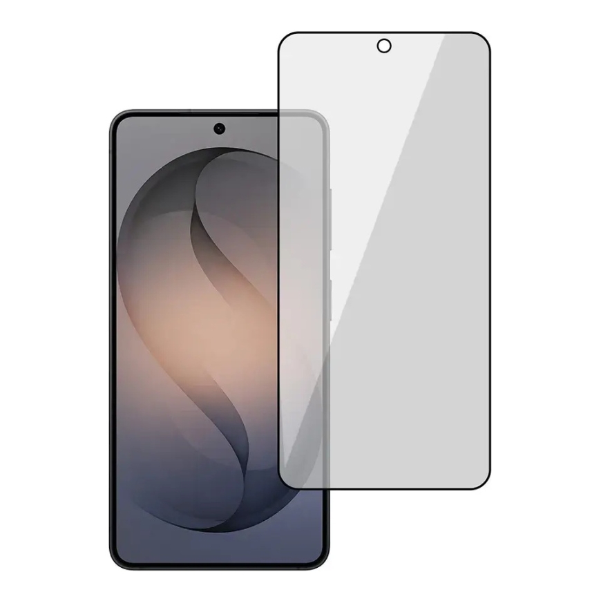 Tel Protect Full Glue 6D Privacy aizsargstikls telefona ekrānam Galaxy S26 (privātuma efekts) (saderīgs ar pirksta nospieduma se – 2