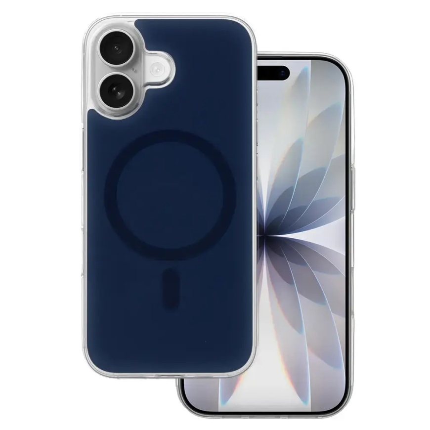 Glossy phone case with MagSafe support for iPhone 17 navy