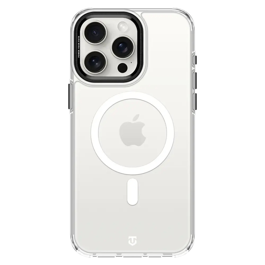 Tactical MagForce 2.0 -puhelinosa MagSafe-tuelle iPhone 15 Pro Max läpinäkyvä musta – 2