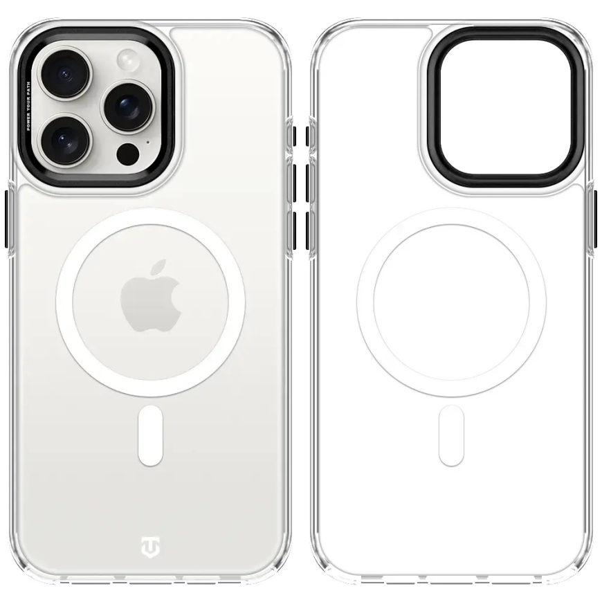 Tactical MagForce 2.0 чехол с поддержкой MagSafe для телефона iPhone 15 Pro Max прозрачный чёрный – 4