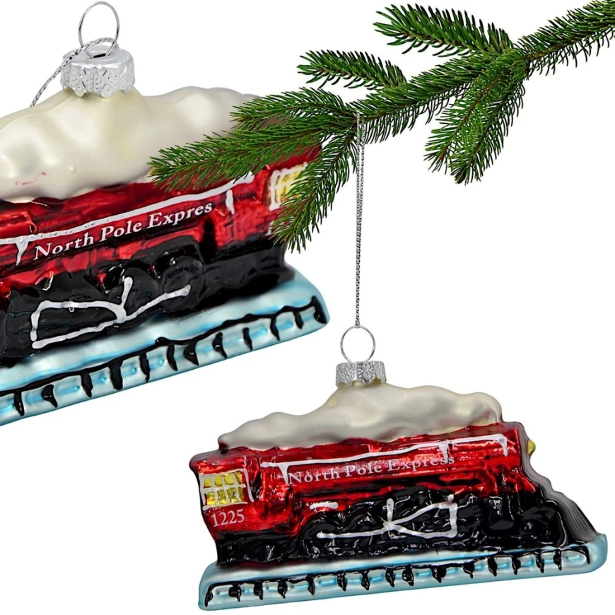 SASKA GIFT AND DECOR Party Deco Stikla Ziemassvētku Rotājums Formas Kafijas Mašīna Polārais Saska Gift & Decor – 2