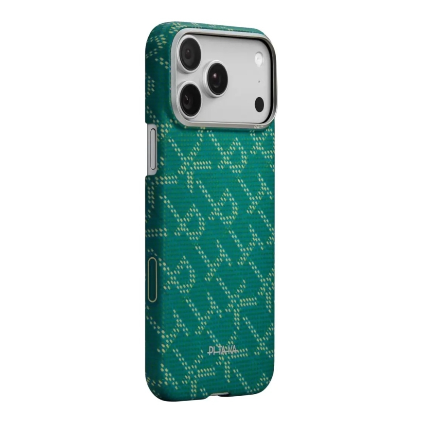 Pitaka Ultra-Slim pārklajs, Monogramma-Zelts/Zaļš - iPhone 17 Pro Max