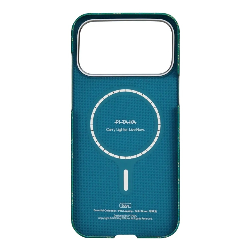 Pitaka Ultra-Slim -kuori, Monogrammi-Kulta/Vihreä - iPhone 17 Pro Max – 3