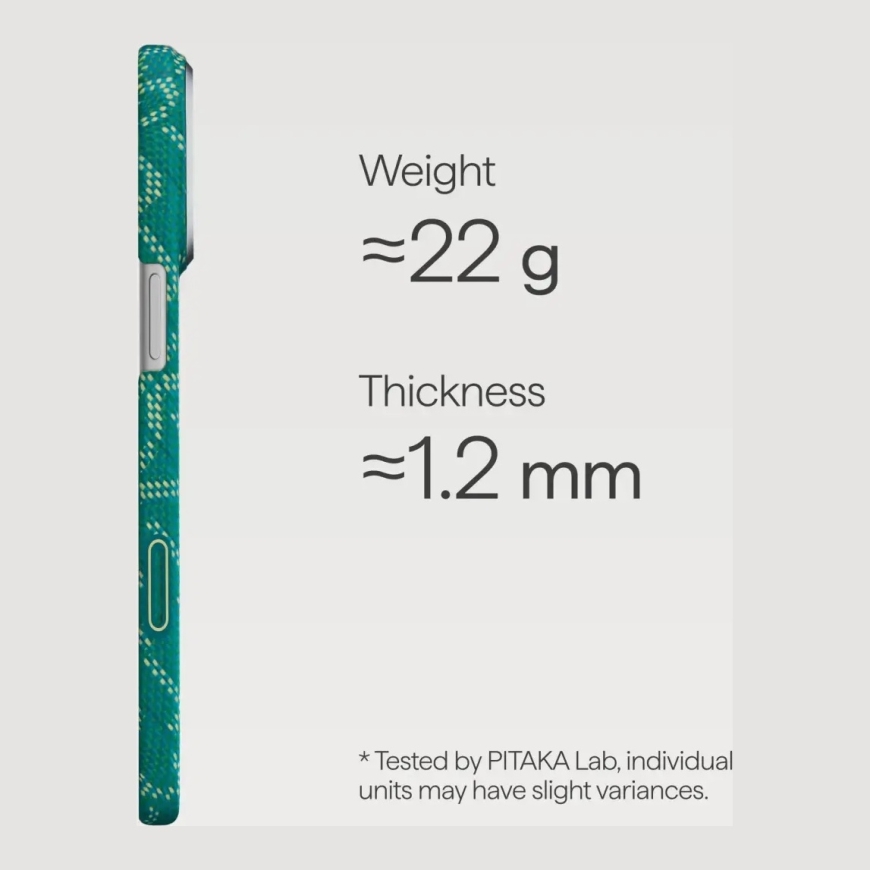 Pitaka Ultra-Slim -kuori, Monogrammi-Kulta/Vihreä - iPhone 17 Pro Max – 5